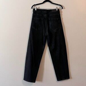 Whistles Black High Rise Barrel Jean